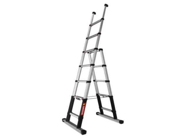 échelle d'appui télescopique 9marches larges lisse L 0 79-3m anodis