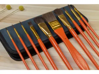 Penselen Kangaro waterverf set van 10stuks in etui - 6