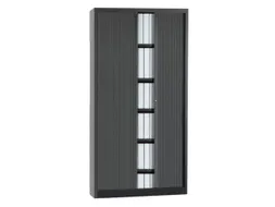 jaloeziedeurkast,HxBxD 1980x1000x430mm,5 OH,romp zwart,front zwart