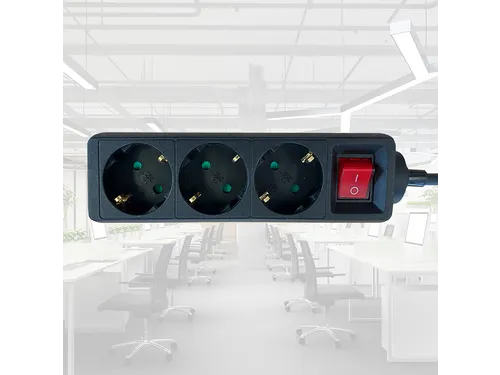 Stekkerdoos BRASQ 3 voudig 1.4 meter zwart
