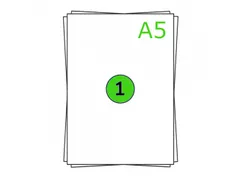 Rillprint 87923 etiket A5 Wit 210x148 met rugslit 1200 stuks