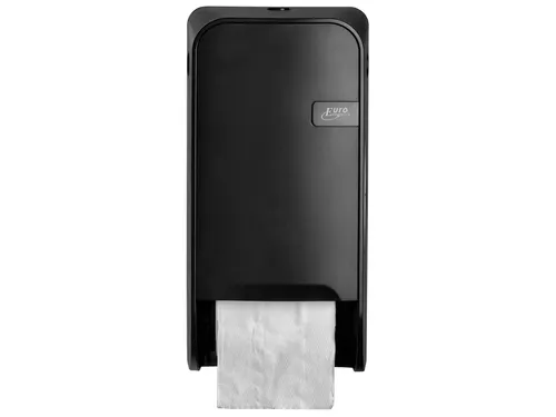 Toiletpapierdispenser Quartzline Q1 systeemrol duo zwart 441051
