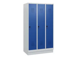 schoollocker,HxBxD 1630x900x500mm,3vak,vak B 300mm,draaigrendel,sokkel - 2