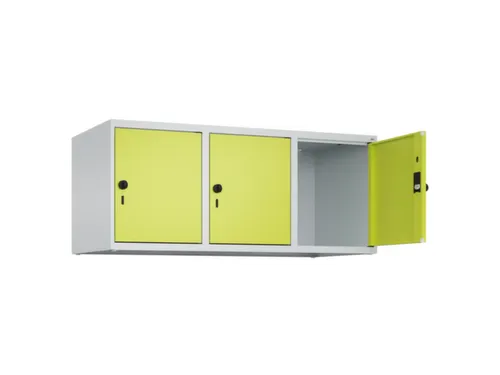 opzetkast,v. locker,3vak.,vak B 400mm,HxBxD 500x1200x500mm,vleugeldeur