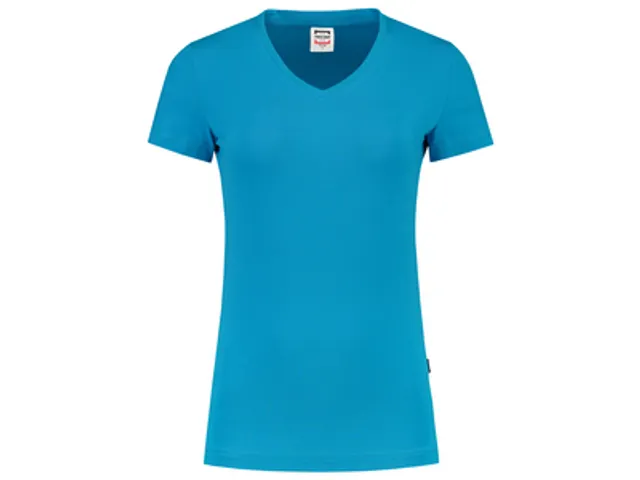 Tricorp 101008 T-shirt dames V-hals fitted turkoois maat L