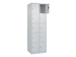 lockerkast,HxBxD 1850x600x500mm,2x5vakken,vak B 300mm,cil.-slot