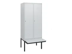locker met bank,HxBxD 1950x800x815mm,2vak,vak B 400mm,cil.-slot