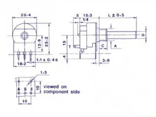 Potmeter Mono LIN 4K7Met Schakelaar - 3
