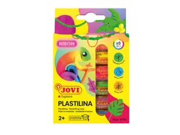 Boetseerklei Jovi plastalina 15gr neon kleuren assorti etui à 6 stuks