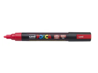 Verfstift Posca PC5M Medium Punt 1,8-2,5mm fluor rood - 2