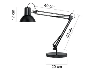 Bureaulamp Unilux Success 80 LED met klem en voet Zwart - 2
