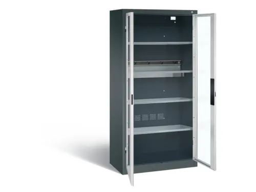 acculaadkast 1950x930x500mm 5stekkerdozen 230V cil.-slot front RAL7035