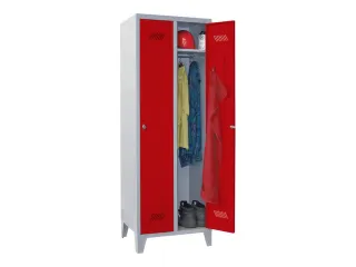 Garderobekast 1850x630x500mm 2 Vakken Klink Ral7035 Front Ral3000 - 3