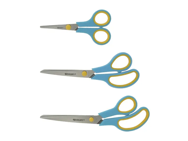 Scharenset Westcott Easy grip 3dlg 14/20,1/24,7cm turquoise/ meloengee