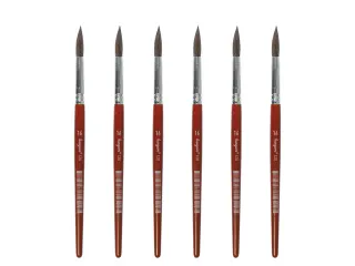 Penseel Kangaro Serie 120 rond Nr. 16 geitenhaar doos 6 stuks - 1