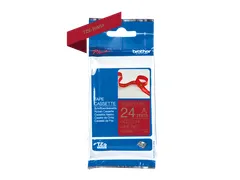 Brother TZe-RW54 stoflint goud op wijnrood - breedte 24 mm, lengte 4 m