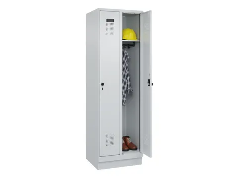 locker,HxBxD 1950x600x500mm,2vak,vak B 300mm,draaigrendel,sokkel