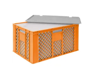 Euronorm-stapelbak,m. isoleerbox,HxLxB 320x600x400mm,63/35l,HDPE - 3