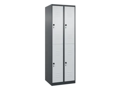 dubbeldekse locker,HxBxD 1850x600x500mm,2x2vak.,vak B 300mm