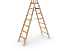 escabeau industriel double face 2x7 échelons lisse L 2 09m 2parties