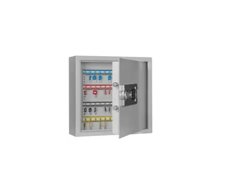 sleutelkast,80haak,HxBxD 430x460x130mm,romp RAL7035,front RAL7035