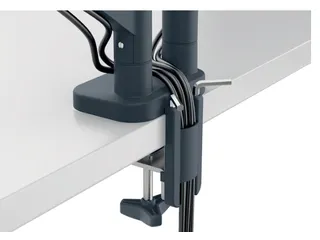 Monitorarm Leitz Ergo ruimtebesparend dubbel donkergrijs - 4