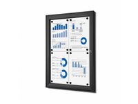 Vergrendelbaar Mededelingenbord Indoor/ Outdoor 4xA4 Zwart