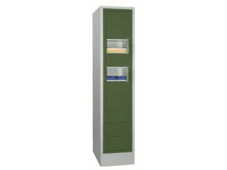 Vakken-/sorteerkast 1850x400x500 1x10 Vakken Ral7035 Front Ral6011 - 1