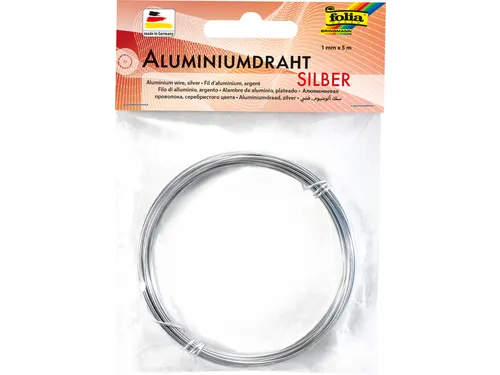 Aluminiumdraad Folia 1mmx5m zilver