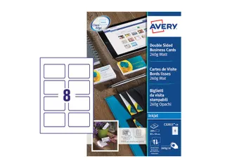 Visitekaart Avery C32015-25 85x54mm 260gr mat 200 stuks - 1