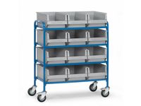 Bijzetwagen Met 12 Magazijnbakken 32941 250kg Hout 940x470mm Ral5007