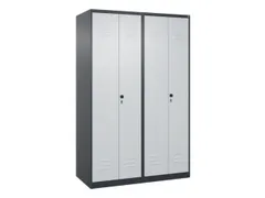 armoire vestiaire noir et blanc HxlxP 1850x1200x500mm 4compart.