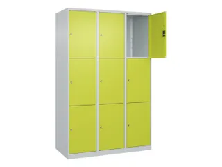 lockerkast,HxBxD 1850x1200x500mm,3x3vakken,vak B 400mm,cil.-slot - 1