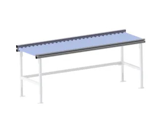 zijgeleiding,v. paktafel,HxBxD 40x2100x40mm,v. B 2100mm,RAL9006 - 1