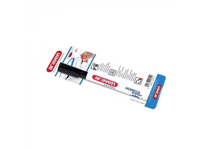 Araven Horeca marker/stift zwart op blister