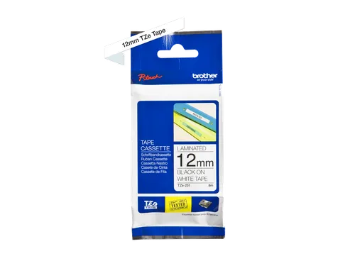 Tze231civ Brother P-touch 12mm Zwart Op Wit