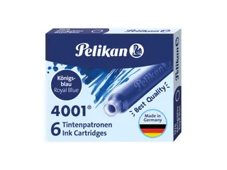 Inktpatroon Pelikan 4001 koningsblauw 6 stuks - 1