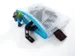 Trousse Foldersys PVC transparent A7 avec fermeture éclair turquoise