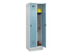 locker,HxBxD 1950x600x500mm,2vak,vak B 300mm,draaigrendel,sokkel