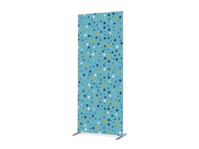 Scheidingswand Textiel Deco 100x200cm Dots Blauw ECO