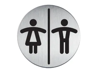 Infobord Pictogram Durable Toiletten Dames/heren Rond 83mm - 1