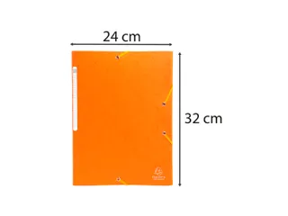 Elastomappen A4 glanskarton 3 kleppen monobloc-Oranje - 8