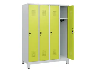 schoollocker,HxBxD 1630x1200x500mm,4vak,vak B 300mm,draaigrendel - 1
