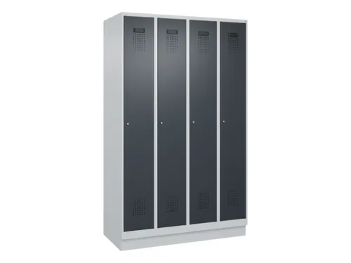 locker,HxBxD 1950x1200x500mm,4vak,vak B 300mm,cil.-slot,sokkel