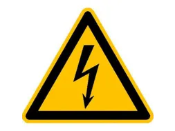 Waarschuwingsbord,V. Binnen/Buiten,Waarschuwing: Elektr. Spanning