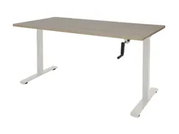 Dextro Slinger Bureau Zit-sta T-poot 160x80 Robson Eiken 25mm Wit