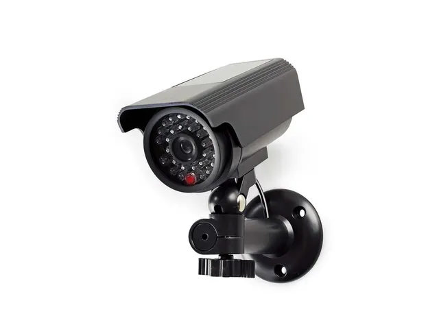 Dummy beveiligingscamera Nedis Solar IP44 buiten Zwart