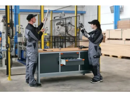 werkbank,HxBxD 870x1850x725mm,multiplexblad,draagverm. 1000kg,4voeten