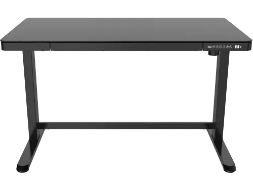 Zit-Sta Werkplek 120cm Glas Zwart Elektrisch Verstelbaar