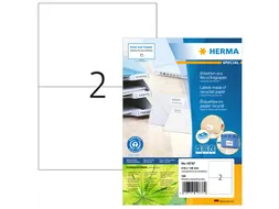 HERMA 10737 Etiketten gerecycled papier A4 210x148mm Wit 160 stuks